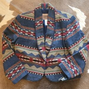 Geometric Patterned Women's Blazer